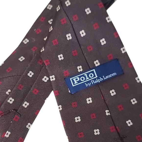 Vintage Silk Ties Lot of 4 Brooks Brothers Michael Kors Polo Red Brown Shades - Picture 7 of 9